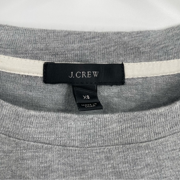 J Crew Women's Size XS Sweatshirt Dress Cotton 3/4 Sleeve Zip Sides Stripes - Picture 7 of 11